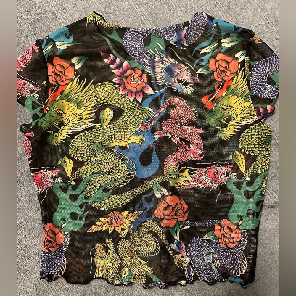 Women’s sheer dragon shirt - Picture 2 of 2